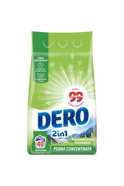Detergent de rufe pudră 2 în 1 Mountain Freshness, 3 kg, 40 de spălări