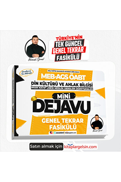 TKM Akademi 2025 MEB-AGS DKAB ÖABT Mini Dejavu Genel Tekrar