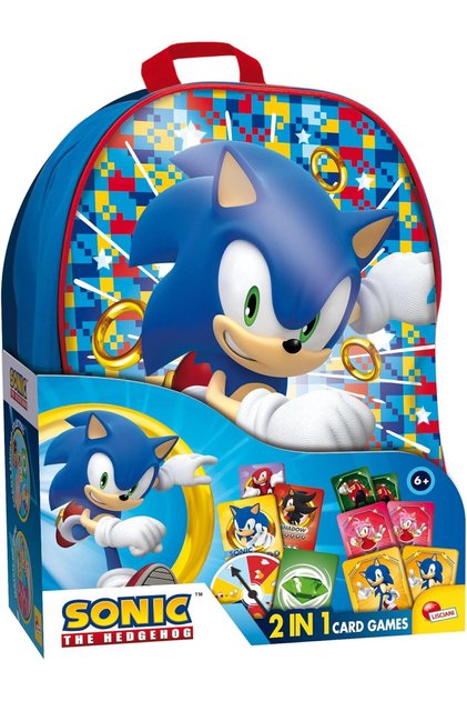 Lisciani Sonic Backpack 2 In 1 Card Games 104536