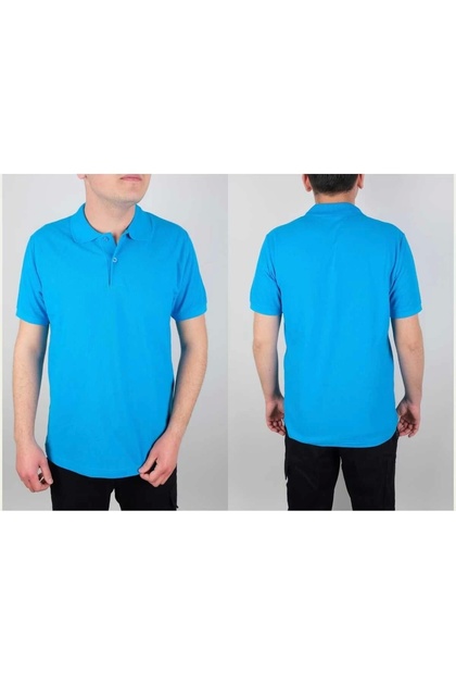 Polo collar 100% cotton organic combed t-shirt unisex