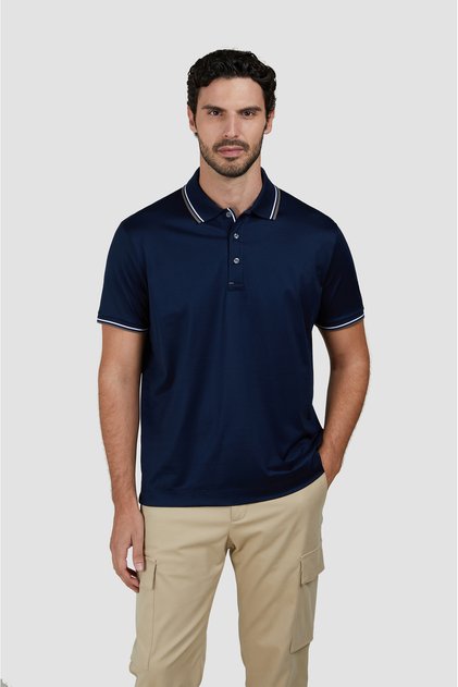 Cotton Polo Shirt with Buttons
