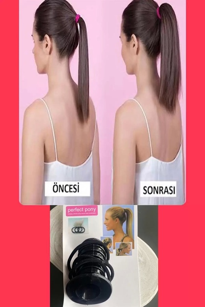 Black Color Cool Hair Ponytail Hairstyle Upright Holding Apparatus