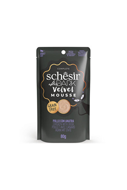 Schesir New After Dark Velvet Mousse Cat Chicken-Duck 80g Pouch