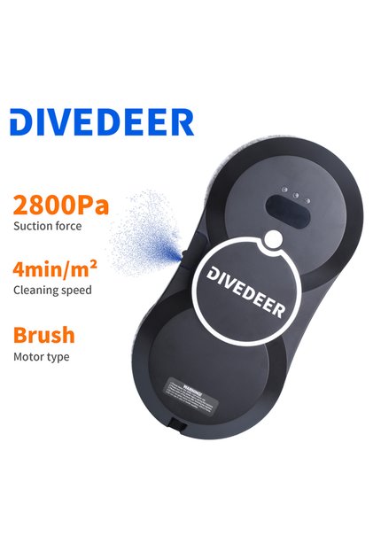 نعم الاتحاد الأوروبي رش المياه DIVEDEER روبوت تنظيف النوافذ 5600PA شفط كبير بخاخ كهربائي لتنظيف النوافذ