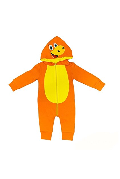 babixkids Fermuarlı Kapüşonlu Dinazor Figür Bebek Tulum - Fiyatı