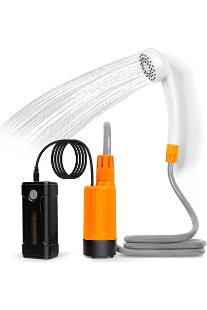 Portable Camping Shower, with LED Light and Removable Battery, Used for Camping and Travel