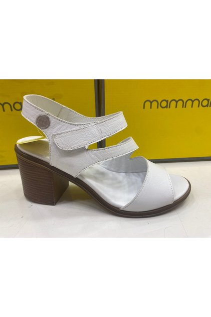 Women's Genuine Leather Daily White Heel Sandals