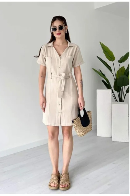 turtle neck a line dress Ankara lined A-Line Turtle neck Shirt Dress
