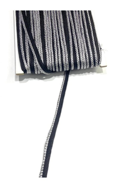 5 Meters Black Silver 2 Intermediate Piping / Glitter Intermediate Piping