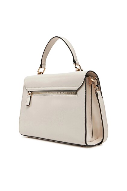 Guess ECO ALDITH TOP HANDLE FLAP Kadın Ekru El Çantası HWEVG964120