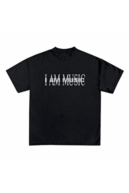Presmono Unisex Siyah I Am Music Playboi Carti T-Shirt 521793tt