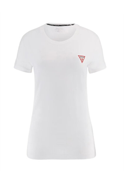 Tricou dama GUESS SS CN MINI TRIANGLE alb