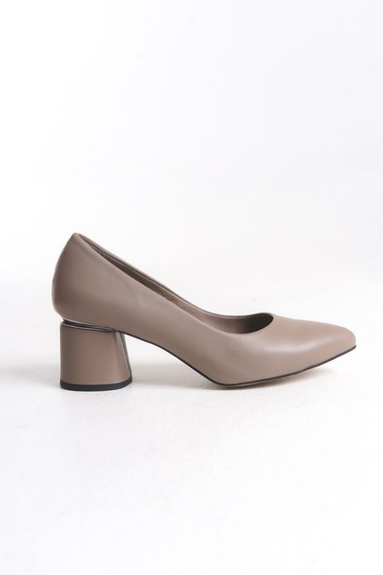 Genuine Leather Galvanized Heel Mink Women's Shoes Tmd 202576