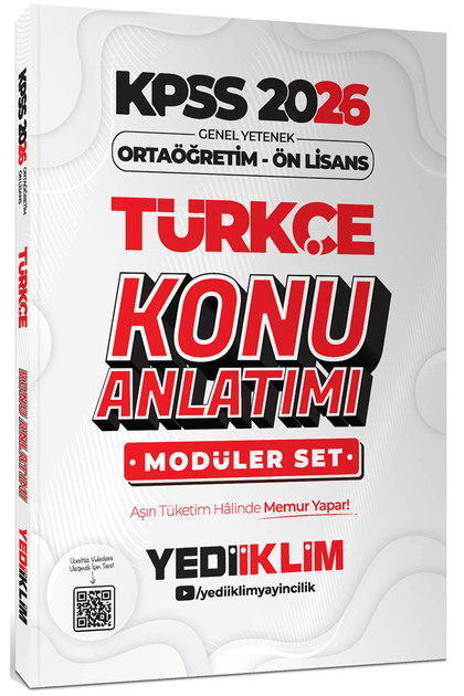 Yediiklim Yayınları 2026 KPSS Ortaöğretim Ön Lisans Genel Yetenek