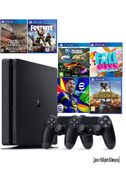 Sony Ps4 1 Tb Slim Kasa 6 Oyunlu 2 Adet V2 Kol Teşhir Ürün 12 Ay