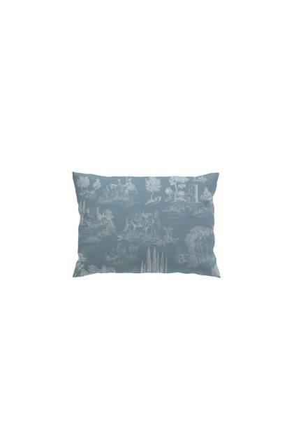 Double Sided Throw Pillow Cover Toile De Jouy Style