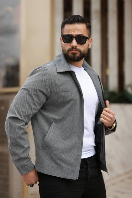 Very Light Thin Seersucker Textured Wrinkle-Resistant Fabric Anti-Sweat Old Money Style Lined Jacket with Polo Collar