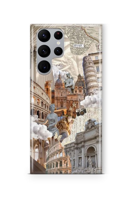 Samsung Galaxy S24 Ultra Compatible Roman Design Printed Transparent Case