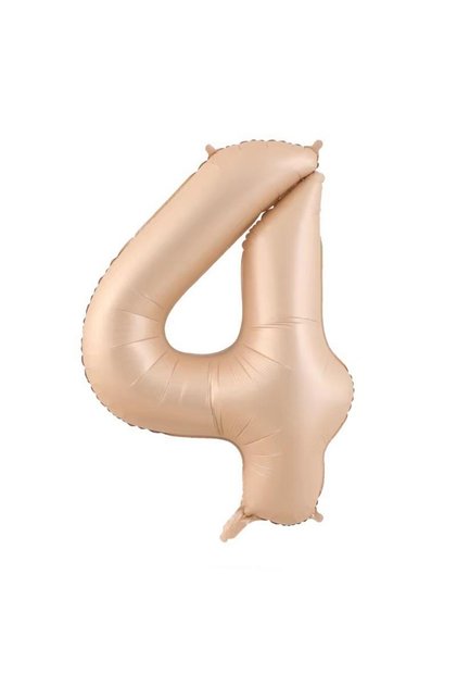 Balon, Flippy, Cifra, Model 4, 100 cm, , Crem