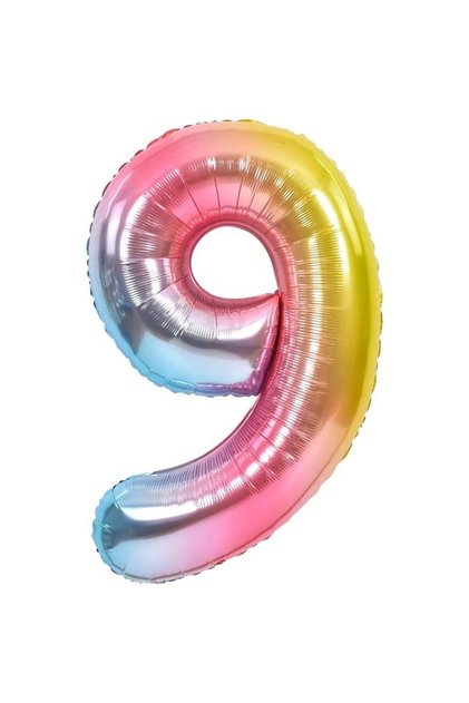 Balon Gradient Flippy, Cifra, 100 cm, , Multicolor, Cifra 9