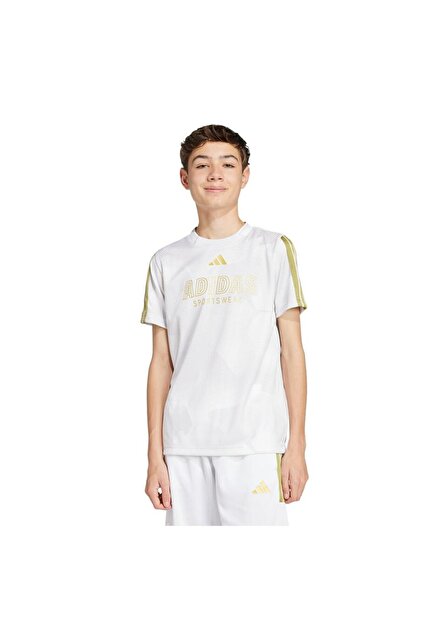 Unisex Kids White T-Shirt J Hot Cof Tee Jd0498