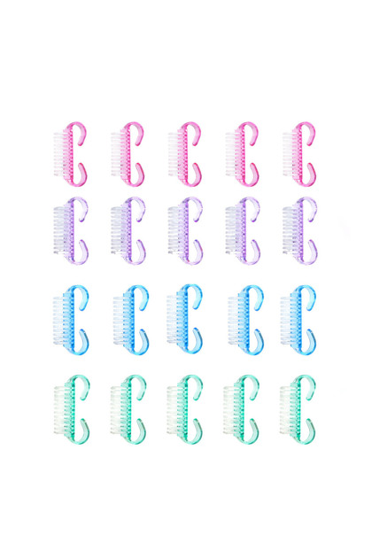 20Pcs mix color 1/5/20Pcs Acrylic Nail Brush Pink Color Nail Art Manicure Pedicure Soft Remove Dust