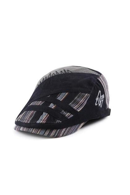 Italian Style Men's Cap Hat Canvas Adjustable Anti-Sweat Men's Black