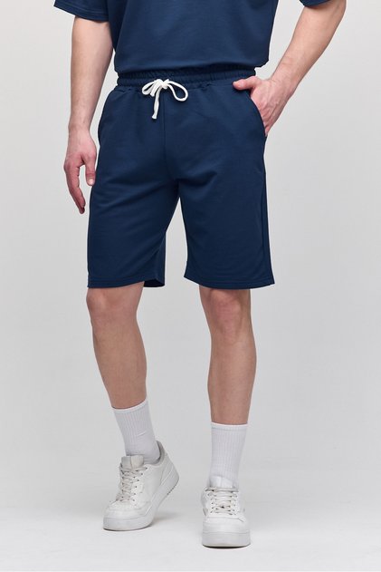 Men's Comfort Fit Navy Blue Shorts & Bermuda