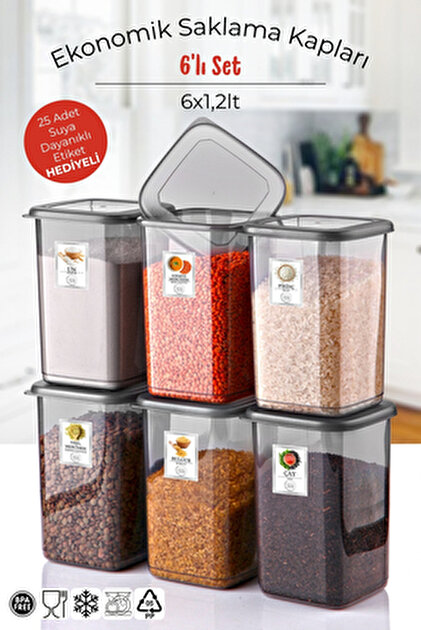Nandy Home 12 Parça Etiketli 12'li Kendinden Kaşıklı Baharatlık