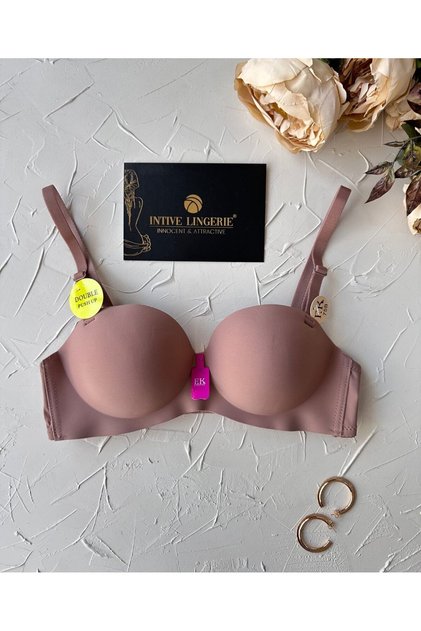 Violet Seamless Laser Cut Double Push-Up Without Underwire No Trace of Trace Strapless Cut Quality Bra
