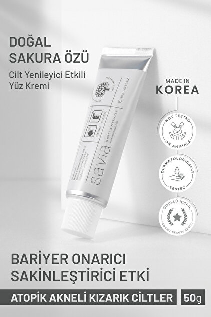Ovaco Savia Sakuradin Texture Cream 50g | Ceramide, Peptitli