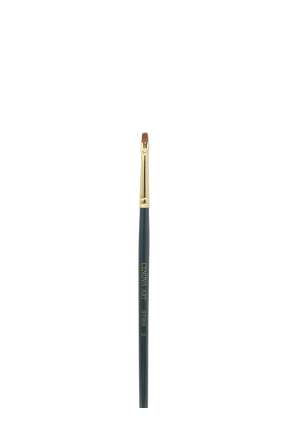 Flat Cut Brush with Synthetic Tip Special Series Short Bristle No: 02 (Stroke, Oil Paint, Acrylic)