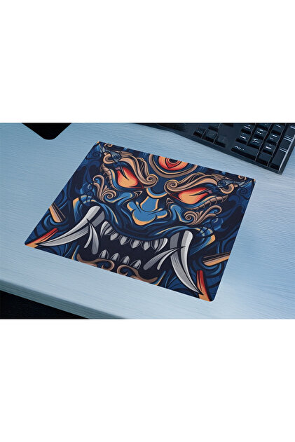 urzuva Infernal Oni Gaming Oyuncu XL Mouse Pad Kaydırmaz Dikişli