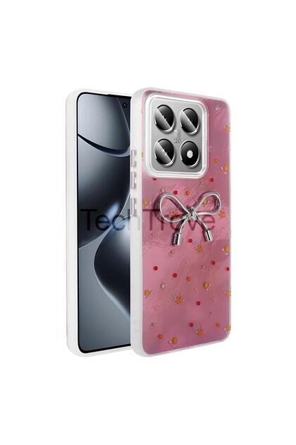 Cute Camera Protection Protruding Cover with Embossed Figure for Xiaomi 14t Case
