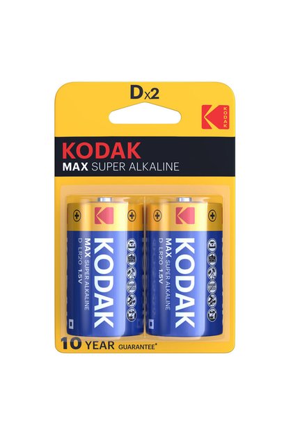 Kodak D2 MAX Super 1.5V Alkaline Batteries