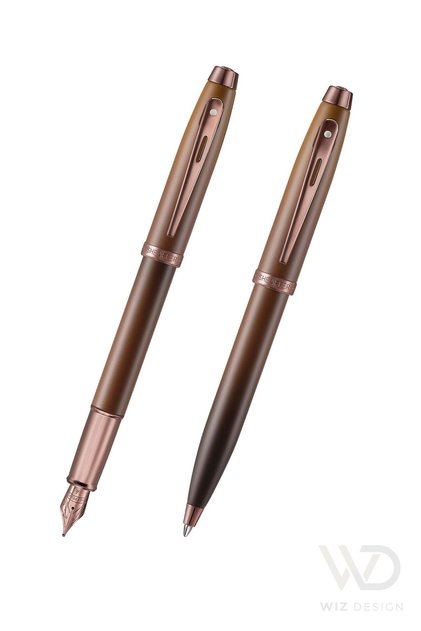 Wizdesign 100 Series Fountain Pen + Ballpoint Pen Coffee Set with Special Gift Box