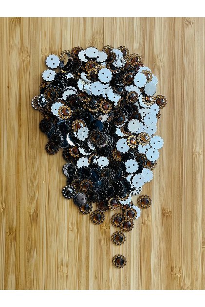 Oya, Towel, Dowry, Evening Dress Stone Look Plastic Flake. 1cm. 25Gr. Estimate 275-295 Pieces.