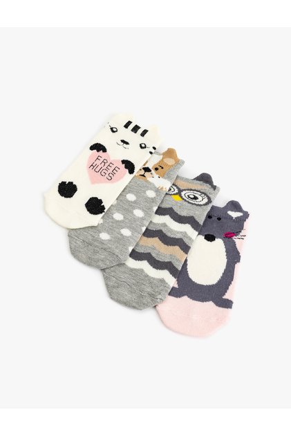 Set of 4 Animal Figured Socks