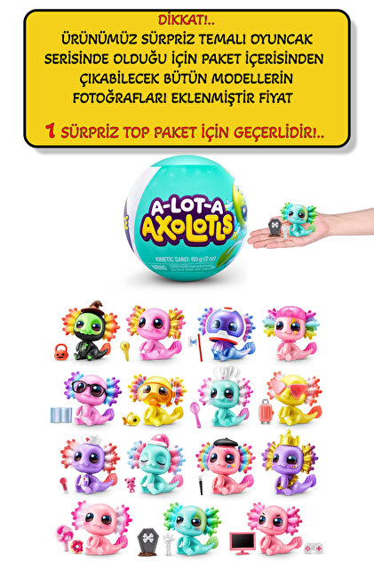 TOYFEST 1 ADET - Mini Brands Axolotls Sürpriz Paket - 1 ADET