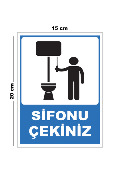 Pull Metal Siphon 15cm X 20cm Warning Sign Diversion Sign