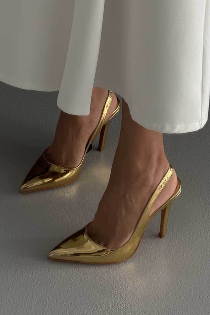 Monica Gold 10 cm Women's Stiletto, High Heels
