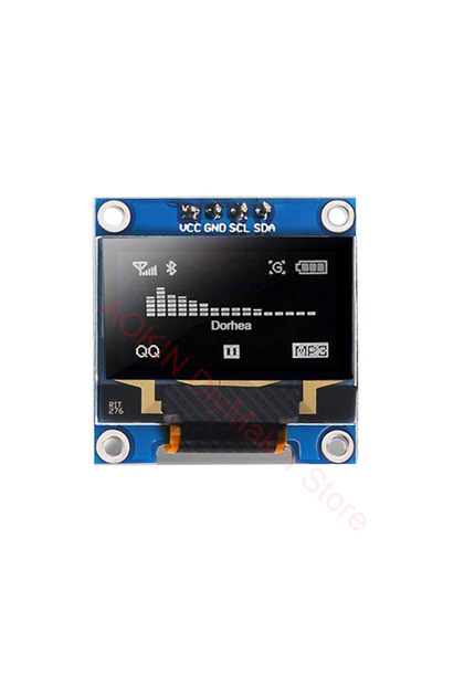 وحدة شاشة OLED بيضاء مقاس 0.96 بوصة SSD1306 I2C IIC SPI تسلسلي 128x64 3.3 فولت - 5 فولت أزرق/أزرق أصفر