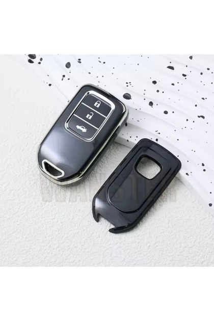 Case Cover for Honda Civic Fc5 Fk7 Hrv Crv City Keyless Black-Silver Key Case