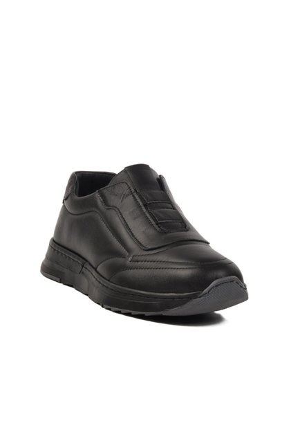 Black Genuine Leather Anatomical Women's Casual Shoes Ay387 Z