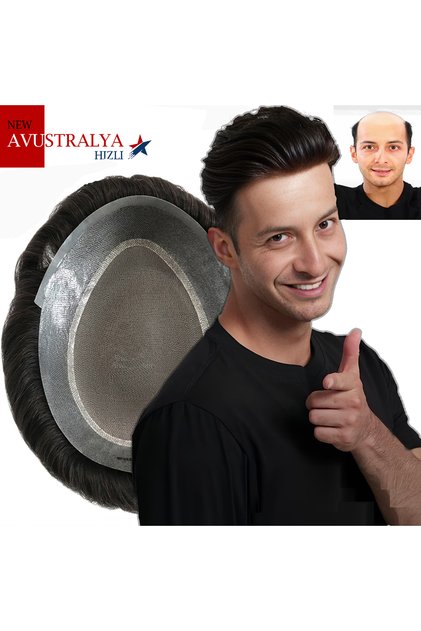 Protez Saç Avustralya 8x10 1b/2 Ince Telli Her Yöne Taranabilen Alt Yapı %100 Insan Saçı