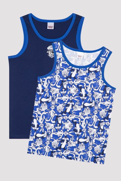 Boy's Looney Tunes Printed 2-Piece Undershirt