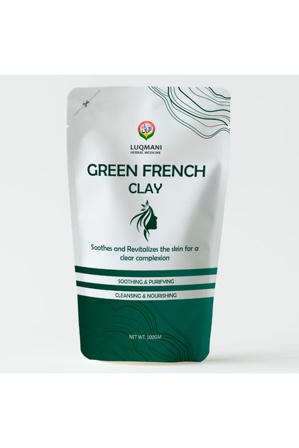 French Green Clay 100gram Natural Detox Mask for Radiant Skin