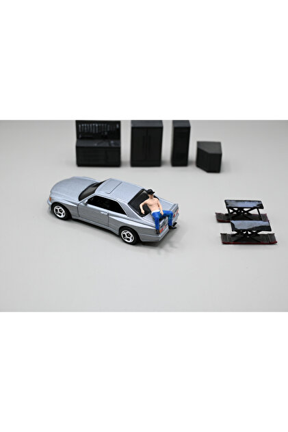 Kaya3D 1:64 Oturan Erkek Figür, Hot Wheels Uyumlu, Diorama, Model