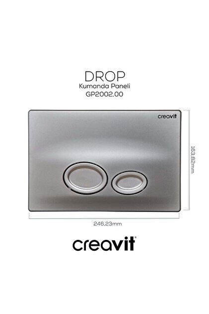 Drop Mat Gri Boyalı Kumanda Paneli