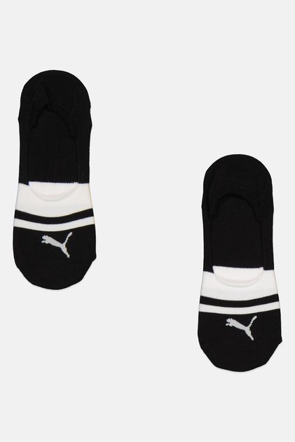 Men 2 Pair Anti-slip Heel Socks, Black/white